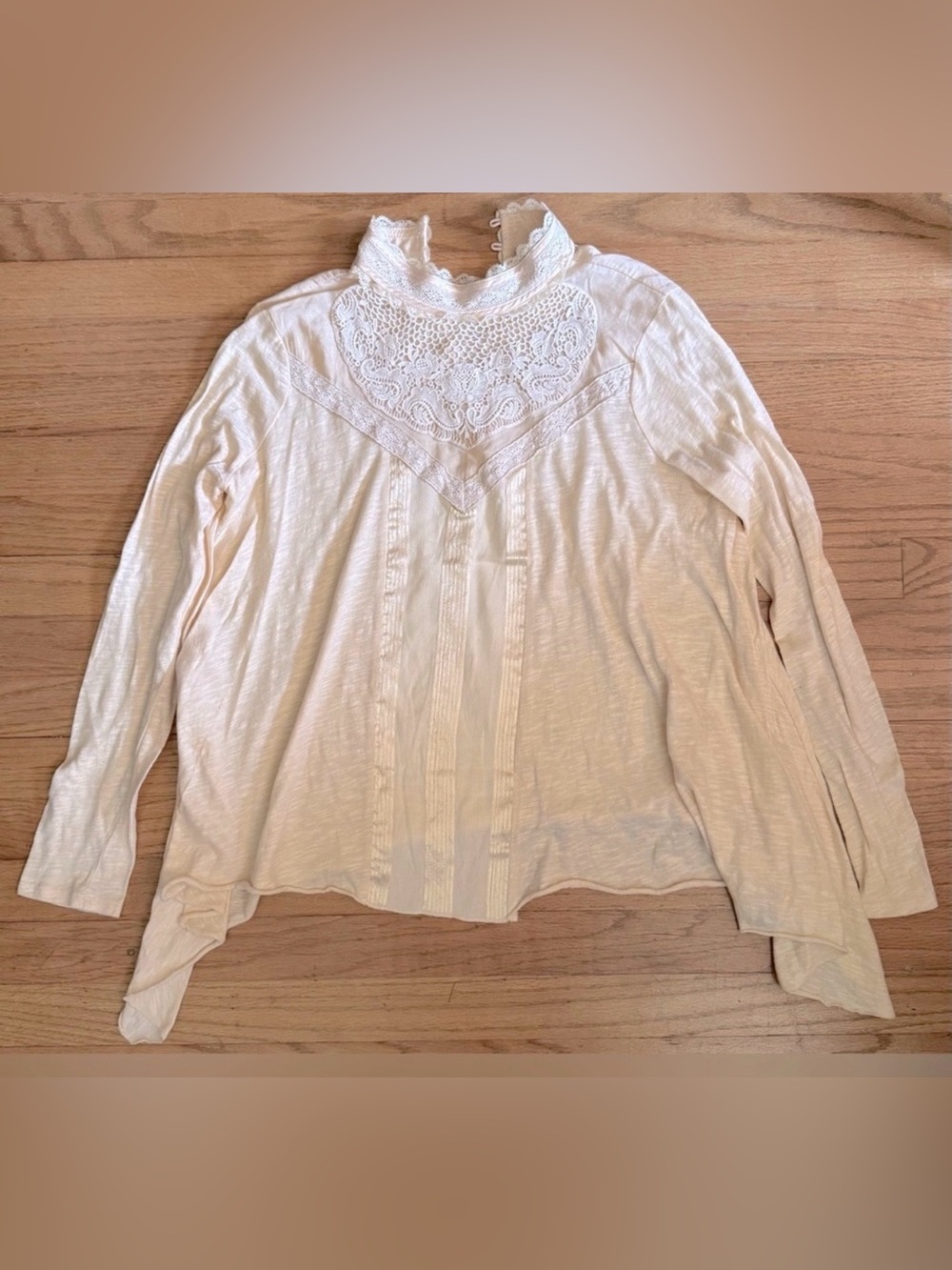 Free People Elegant Cream Lace Women's Top